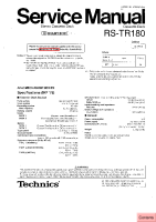 Technics - RSTR-180 - Service manual 